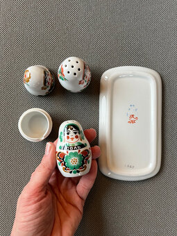 Dochucovací porcelánová sada Matrjošky, Verbilki USSR - 5
