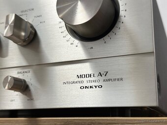 ONKYO MODEL A-7 KVALITNÍ VINTAGE STEREO ZESILOVAČ - 5