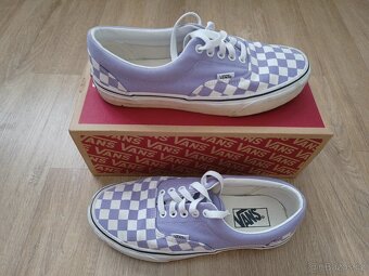 Tenisky Vans Era, dámské, bílá+fialová, na zavazování, vel. - 5