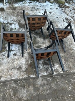 Stará černá křesílka 4 ks - 5