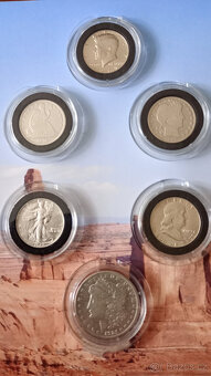 Investiční sběratelská sada150 let US stříbr.dol. - 5