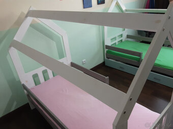 Dětská postel domeček 160x80 s úložným prostorem - 5