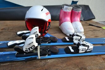 dětské lyže 120 cm nové vázko boty EU 36 hole a helma - 5