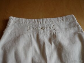bílá lněná značková sukně - vel. 36 - 5