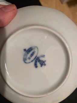 Original Zwiebelmuster - cibulák šálky s podšálky - 5