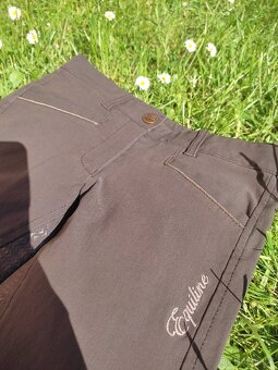 Hnědé rajtky Equiline grip sed - 5