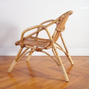 2 ks Retro ratanové křeslo Dětské ÚLUV - 5