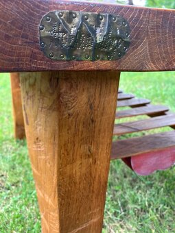 Stolek konferenční, ruční práce, dubový - 5