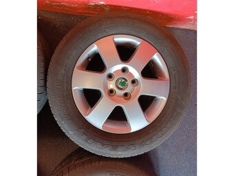 ALU disky Škoda Octavia II 5x112 R15 s letními pneu 195/65 R - 5