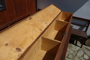 Dřevěná truhla/lavice s úložným prostorem - 5