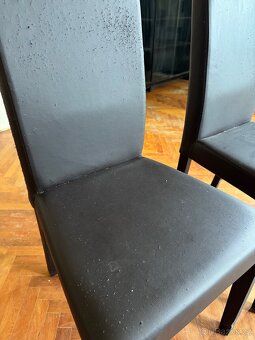 2x hnědá židle - potah koženka - 5