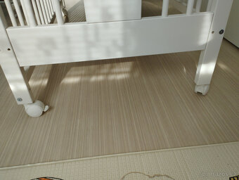 Puppolina Olina dětská kvalitní postýlka Bílá stahovací bok - 5