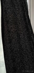 Italské černostříbrné dlouhé šaty - 5