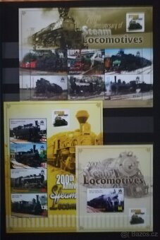 Prodám sbírku poštovních známek zeleznice, lokomotivy - 5