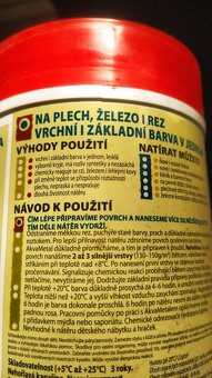 Barva antirezin  akvametal modrá a žlutá - 5