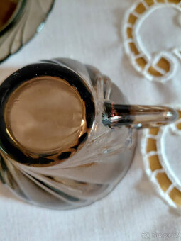 Retro kávová souprava skleněná Vereco France - 5