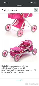 Kočárek pro nejmenší pro panenky - 5