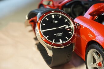 Titoni model Seascoper black - red, orig. hodinky, stav NOVÉ - 5