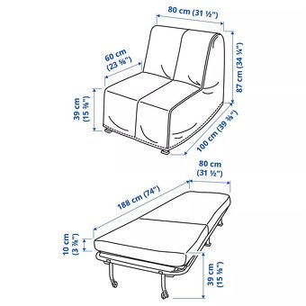 Rozkládací křeslo IKEA - 5