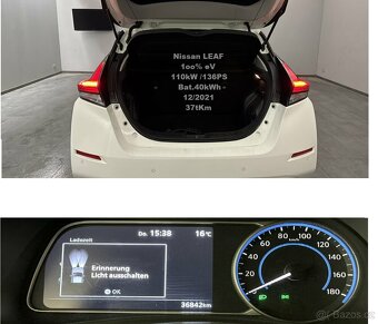 Nissan LEAF136PS Aut Bat40kWh TepČerp DAB Klima DPH 12/21 - 5