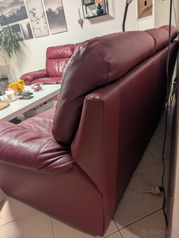 Luxusní kožená sedací souprava 3+2+1 / VELKÁ SLEVA - 5