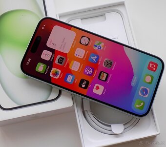 iPhone 15 Green BATERIE 100% TOP - 5