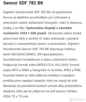 Digitální fotorámeček SENCOR - 5