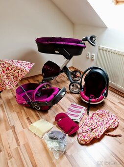 Kočárek Stokke celý velký SET + autosedačka vajíčko + isofix - 5