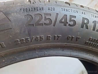 Prodám letní pneu 225/45/17 ECO CONTACT 6 - 5