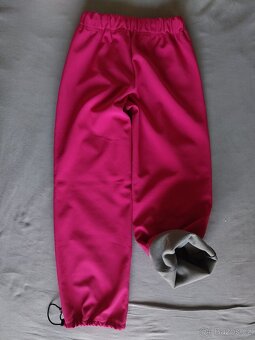 Zateplené softshellové kalhoty vel. 134 a mikina 128/134 - 5