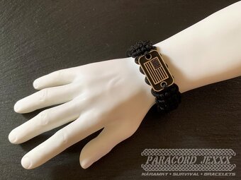 Paracord náramek (19 cm) black - 5