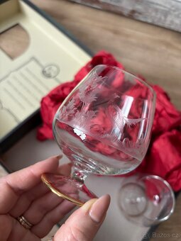 Foukané skleničky na brandy, rum, koňak - 5