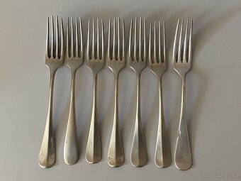 vidličky staré vidličky alpaka příbory značené postříbřené - 5