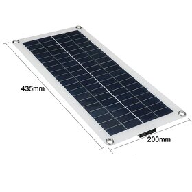 25W Solární 12V auto nabíječka akumulátoru, telefonu. - 5