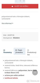 Polyuretanové - Litinová kolečka - 5