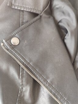 Černá koženková bunda vel.XS - 5