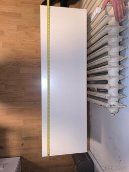 Botník / lavice na boty – bílý s kovovými tyčemi - 5