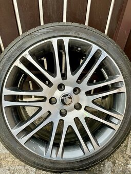 Alu kola Škoda + 4 letní pneu - 5
