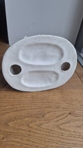 Sousoší - porcelánové sošky rokoko růžová / modrá - 5