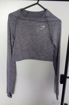 Dámský top Gymshark Vital Seamless Crop Top – šedý, vel. S/M - 5