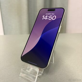 iPhone 15 Pro 128GB bílý, pěkný stav, 12 měsíců záruka - 5