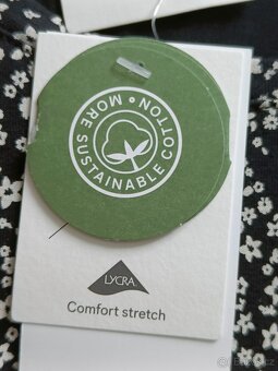 Černobílá bavlněná halenka/tričko, vel. 56 - nová - 5