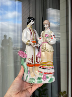 Sousoší Zamilovaný pár 25 cm, Polonne USSR - 5