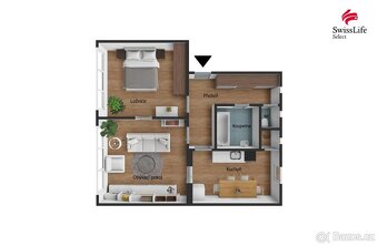 Pronájem bytu 2+1 62 m2 Tělocvičná, Plzeň - 5