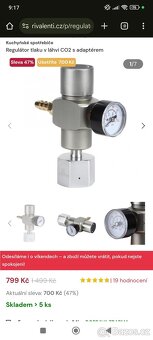 Regulátor tlaku v láhvi CO2 s adaptérem - 5