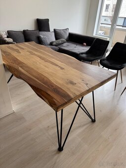 Designový dřevěný stůl - 5