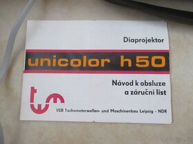 Nabízím retro promítačku Unicolor H50+návod. Plně funkční. P - 5