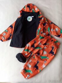 Nový nepromokavý zateplený Dino set, vel.98/104 - 5