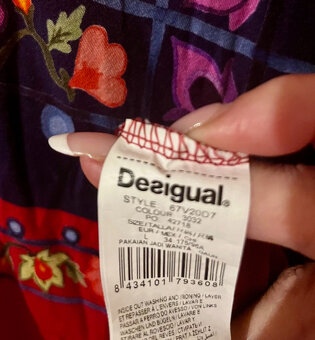 Nové midi šaty s dlouhým rukávem zn.Desigual vel.L - 5