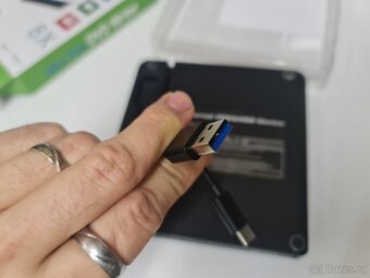 Externí USB3+USB-C vypalovačka CD / DVD SLIM - 5
